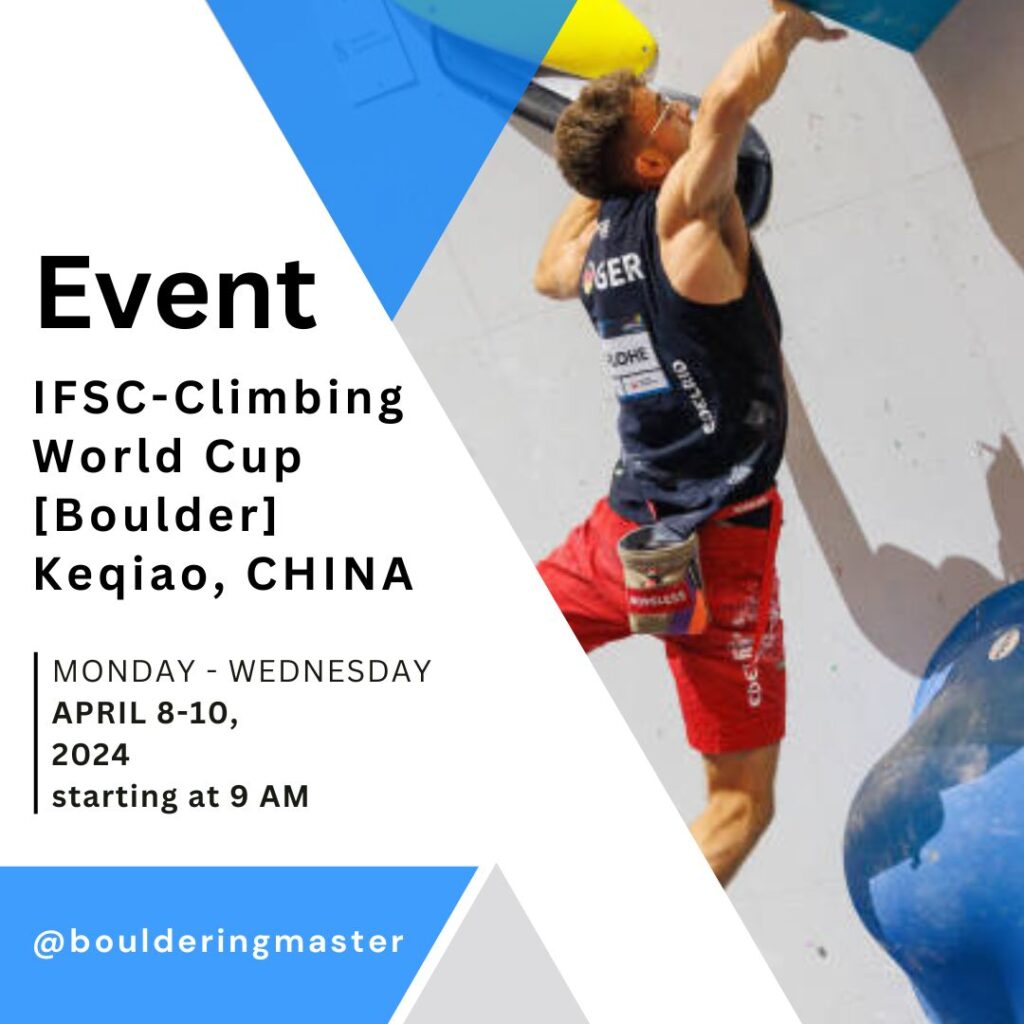 2024 Climbing World Cup Keqiao [Boulder] Bouldering Master