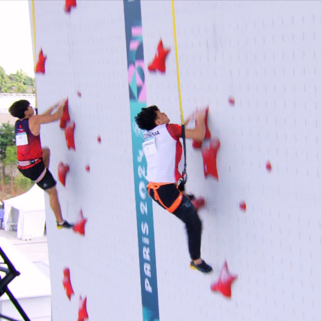 men's speed climbing, veddriq leonardo and Peng Wu final round