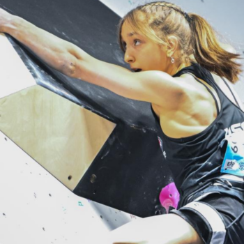 Annie Sanders, gold medal, 2026 World Climbing Wujiang Lead Comp