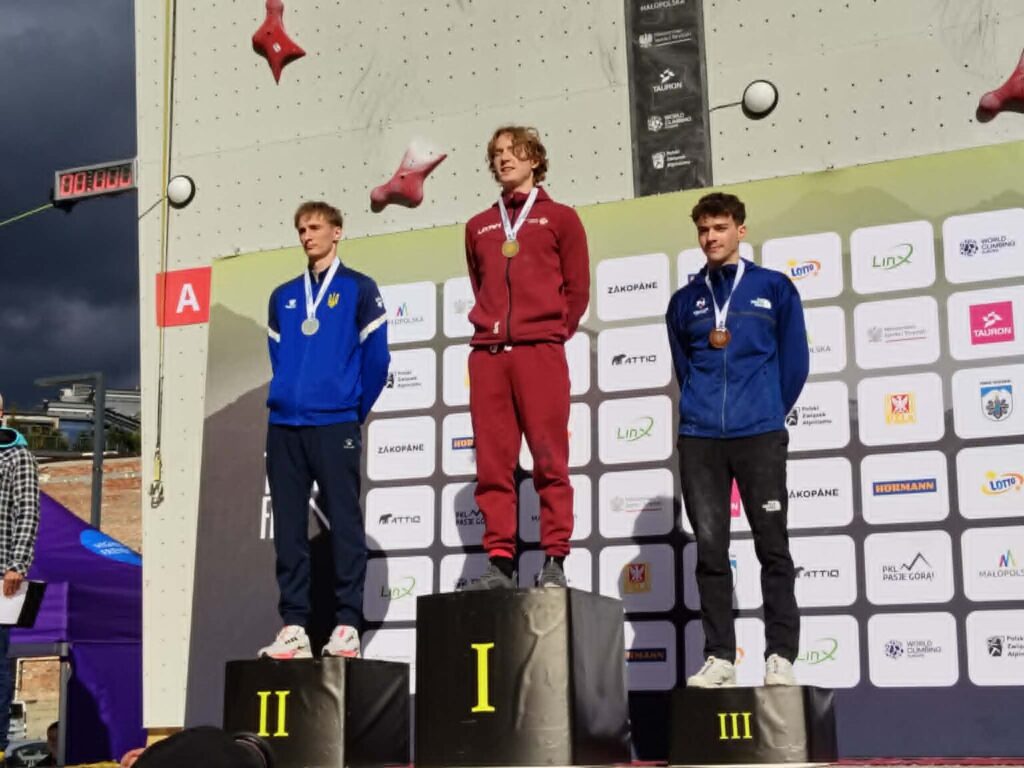 2026 World Climbing Europe Series Zakopane Men's Speed Climbing Podium Winners