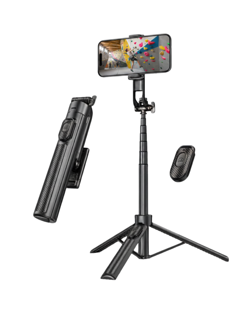 Best Tripod for filming yourself climbing: Selfie stick travel tripod