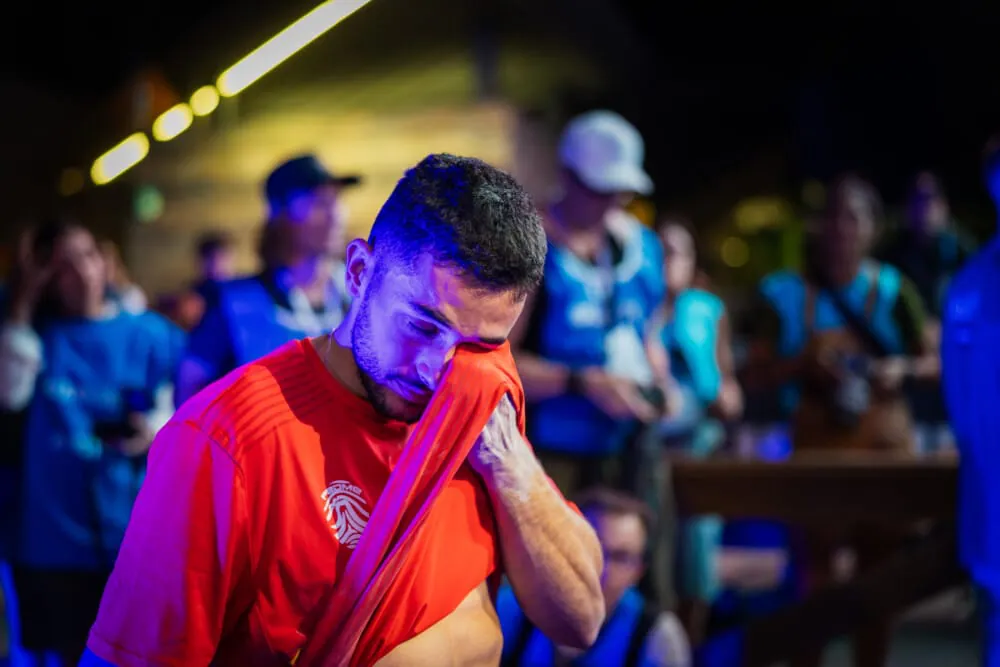 2026 World Climbing Chamonix Lead Climbing, Alberto Gines Lopez wins gold ©Jan Virt/World Climbing